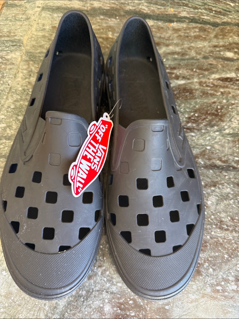 Vans Slip-On TRK Black Water Shoes Mens 11 Loafers NWT